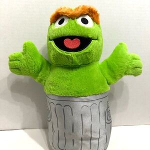 Sesame Street Oscar the Grouch Green and Gray Stuffed Animal